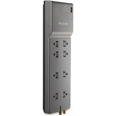 BELKIN Surge Protector, 8 Outlets, 12ft Cord, Gray BLKBE10823012